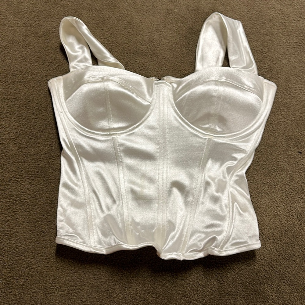 White corset top